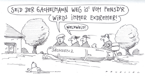 Cartoon: sachsenflut (medium) by Andreas Prüstel tagged ostsachsen,flut,überschwemmung,kachelmann,ostsachsen,überschwemmung,kachelmann,osten,deutschland,sachsen,wasser,katastrophe,naturkatastrophe,flut,klima,klimawandel,umwelt,natur,wetter