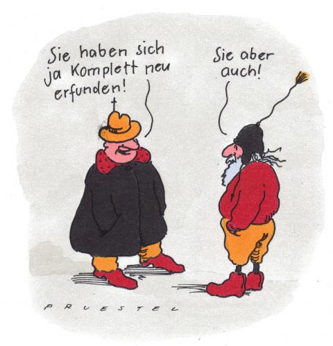 Cartoon: selbsterfindung (medium) by Andreas Prüstel tagged sichneuerfinden,sichneuerfinden,identität,individuum,selbstfindung,neuentdecken,entdecken,selbstvertrauen,selbstdefinition,definieren,definition,persönlichkeit,charakter,mode,selbstdarstellung,darstellung,bild,erscheinung,optik,ansehen,erscheinungsbild,exzentrik,umgestaltung,erneuern,ausprobieren,experimentieren,suche,selbstsuche,ich