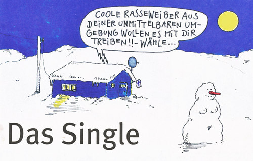 Cartoon: single (medium) by Andreas Prüstel tagged single,einsamkeit,dating,tv,internet,cartoon,karikatur,single,einsamkeit,dating,tv,internet,cartoon,karikatur