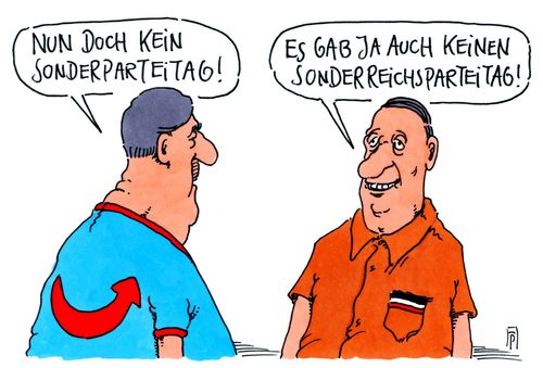 Cartoon: sonderparteitag (medium) by Andreas Prüstel tagged afd,führungskrise,sonderparteitag,reichsparteitag,rechtspopulismus,rechtsradikal,cartoon,karikatur,andreas,pruestel,afd,führungskrise,sonderparteitag,reichsparteitag,rechtspopulismus,rechtsradikal,cartoon,karikatur,andreas,pruestel