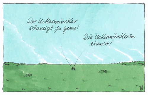 Cartoon: uckermärker (medium) by Andreas Prüstel tagged bundeskanzlerin,merkel,angela,uckermark,uckermärkerin,uckermärker,mecklenburg,vorpommern,schweigen,cartoon,andreas,pruestel,angela,merkel,bundeskanzlerin,uckermark,uckermärkerin,uckermärker,mecklenburg,vorpommern,schweigen,cartoon,andreas,pruestel