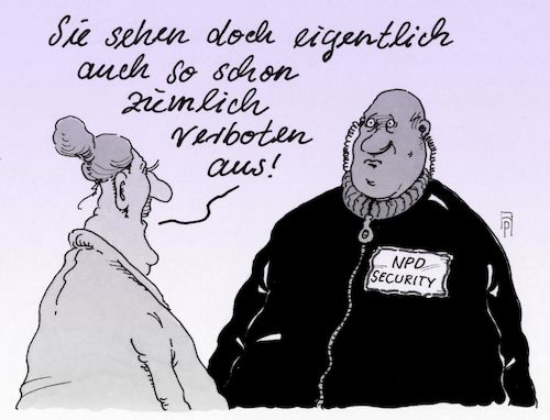 Cartoon: verboten (medium) by Andreas Prüstel tagged npd,verbotsverfahren,bundesverfassungsgericht,urteil,cartoon,karikatur,andreas,pruestel,npd,verbotsverfahren,bundesverfassungsgericht,urteil,cartoon,karikatur,andreas,pruestel