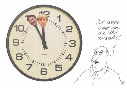 Cartoon: vollzeit (medium) by Andreas Prüstel tagged koalition,fdp,cdu,merkel,rösler,regierung,cartoon,koalition,fdp,cdu,merkel,rösler,regierung,cartoon