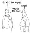 Cartoon: alterung (small) by Andreas Prüstel tagged mode,hemden,alter,alterung,hose,männermode,cartoon,karikatur,andreas,pruestel