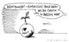 Cartoon: anschlag (small) by Andreas Prüstel tagged merkel,briefbombe,anschlag,kanzleramt