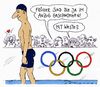 Cartoon: anzug (small) by Andreas Prüstel tagged olympia,schwimmen,schwimmanzug,männerschwimmen,weste,cartoon,karikatur,andreas,pruestel