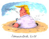 Cartoon: besetzt (small) by Andreas Prüstel tagged sommerloch,trump,twitter,cartoon,karikatur,andreas,pruestel