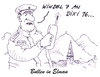 Cartoon: bullen in elmau (small) by Andreas Prüstel tagged sieben,elmau,bayern,wettersteingebirge,polizei,notdurft,klo,windeln,dixiklo,cartoon,karikatur,andreas,pruestel