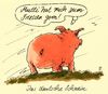 Cartoon: deutsches schwein (small) by Andreas Prüstel tagged schweinefleisch,schwein,kantinen,schulen,ernährung,cdu,islam,muslime,merkel,cartoon,karikatur,andreas,pruestel
