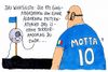 Cartoon: finale (small) by Andreas Prüstel tagged fußballeuropameisterschaft,finale,terrorgefahr,motten,is,thiago,motta,cartoon,karikatur,andreas,pruestel