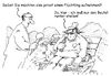 Cartoon: flüchtlingsaufnahme (small) by Andreas Prüstel tagged flüchtlinge,flüchtlingszustrom,unterbringung,asyl,asylanten,obdachlose,hilfsbereitschaft,cartoon,karikatur,andreas,pruestel