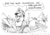 Cartoon: karl-theodor (small) by Andreas Prüstel tagged guttenberg,verteidigungsminister,wehrpflichtabschaffung,gebirgsjäger