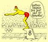 Cartoon: kein chinese (small) by Andreas Prüstel tagged schwimmen,schwimmsport,olympia,doping,eigenurin,cartoon,karikatur,andreas,pruestel