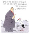 Cartoon: klapperstorch (small) by Andreas Prüstel tagged storch,klapperstorch,geburt,säugling,cartoon,karikatur,andreas,pruestel