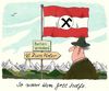 Cartoon: kreuzl (small) by Andreas Prüstel tagged österreich,präsidentschaftswahlen,alexander,van,der,bellen,norbert,hofer,wahlslogan,rechtspopulismus,nationalismus,erzkonservativ,cartoon,karikatur,andreas,pruestel