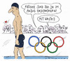 Cartoon: männerschwimmen (small) by Andreas Prüstel tagged schwimmen,männerschwimmen,schwimmanzug,olympia,anzug,weste