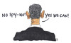 Cartoon: no spy no (small) by Andreas Prüstel tagged no,spy,abkommen,usa,deutschland,verbündete,ausspionierung,obama,merkel,cartoon,karikatur,andreas,pruestel