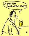 Cartoon: observer (small) by Andreas Prüstel tagged kneipe,bier,alkohol,suff,einbildung,beobachtung,beobachter,cartoon,karikatur,andreas,pruestel