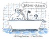 Cartoon: o.t. (small) by Andreas Prüstel tagged wanne,bad,badenbaden