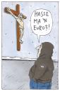 Cartoon: o.t. (small) by Andreas Prüstel tagged jesus armut kirche