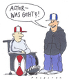 Cartoon: o.t. (small) by Andreas Prüstel tagged jugendsprache,rollstuhl,aktivität