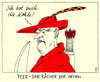 Cartoon: peer steinbrück (small) by Andreas Prüstel tagged peer,steinbrück,spd,kanzlerkandidat,parteitag,programmatik,wahlversprechen,arm,reich,rächer,robin,hood,cartoon,karikatur