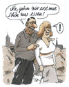 Cartoon: schön essen (small) by Andreas Prüstel tagged paar,essen,geldmangel,pleite,cartoon,karikatur,andreas,pruestel