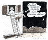 Cartoon: sprossig (small) by Andreas Prüstel tagged ehec,infektion,erreger,sprossen,fensterln