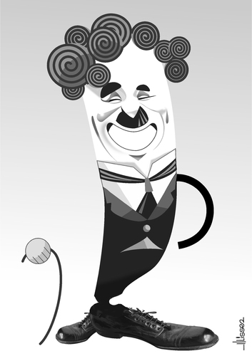Cartoon: Charlie Chaplin (medium) by Ulisses-araujo tagged charlie,chaplin
