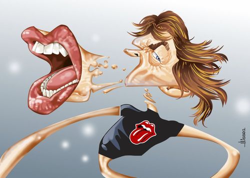 Cartoon: Mick Jagger (medium) by Ulisses-araujo tagged mick,jagger