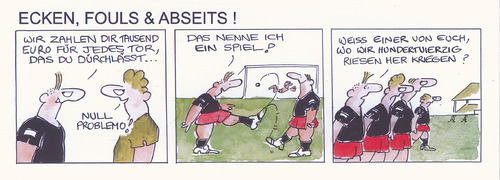 Cartoon: Ecken Fouls u. Abseits (medium) by Peter Gatsby tagged ecken,fouls,und,abseits,ecken,fouls,abseits,fußball,sport