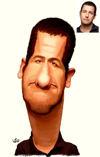 Cartoon: Adam Sandler (medium) by handren khoshnaw tagged handren,khoshanw