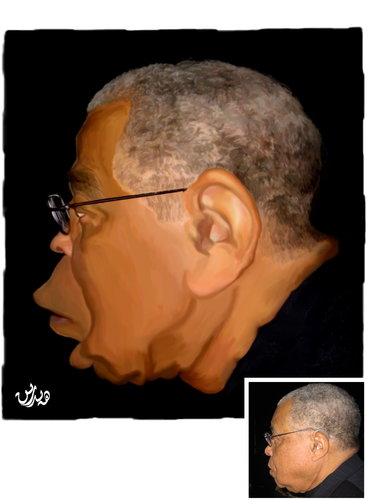 Cartoon: james earl jones (medium) by handren khoshnaw tagged handren,khoshnaw