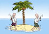 Cartoon: war and peace on desert island (small) by handren khoshnaw tagged handren,khoshnaw,war,peace,island,desert,dueling,gun,killing,cartoon