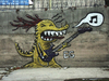 Cartoon: dragon bass (small) by ernesto guerrero tagged mural,street,art,graffit