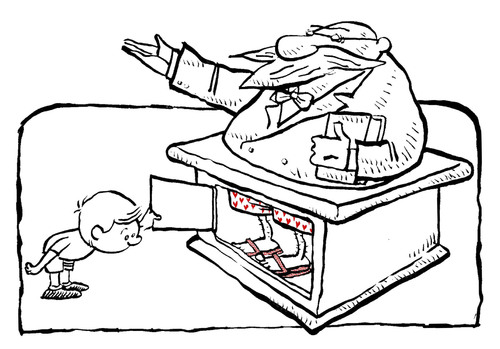 Cartoon: gargots II (medium) by kap tagged kap,gargots,cartoon,dibuix,humor,drawing,statue