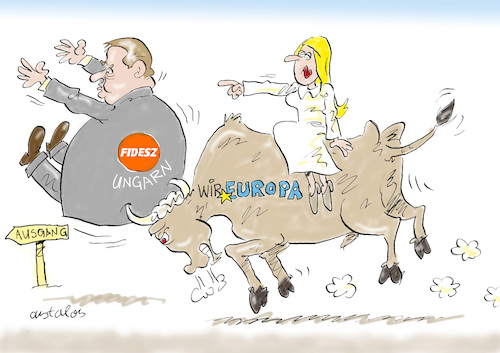 Cartoon: Regelbrecher (medium) by astaltoons tagged eu,ungarn,orban,fidesz,eu,ungarn,orban,fidesz