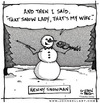 Cartoon: Henny (small) by JohnBellArt tagged henny youngman snowman joke comedian violin