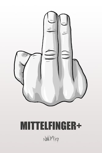 Cartoon: Mittelfinger plus (medium) by INovumI tagged mittelfinger,stinkefinger,novum