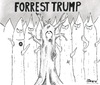 Cartoon: Forrest Trump (small) by Boon tagged political,trump,elections,usa,cartoon,tree,forrest,racism,republican