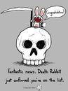 Cartoon: Death Rabbit (small) by sebreg tagged death skull rabbit silly