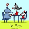 Cartoon: Tea Party. (small) by sebreg tagged elephant,raccoon,silly,tea,party,humor,fun