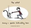 Cartoon: The artist (small) by sebreg tagged lemurs,cartoon,silly,dark,macabre