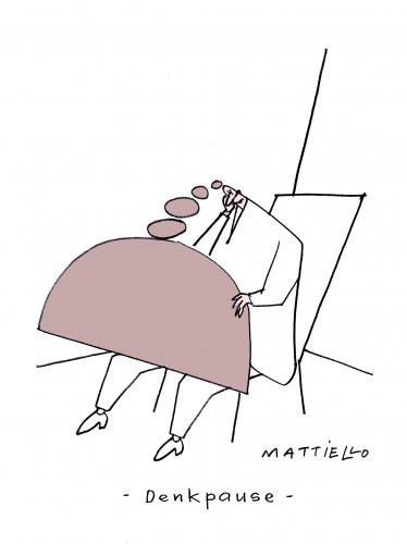 Cartoon: Denkpause (medium) by Mattiello tagged mann,denken,pause,denkpause,denkpause,mann,denken,nachdenken,sprechblase,gedankenblase,pause,gedanken,geist,philosoph,philosophie,denker,auszeit,wortspiel