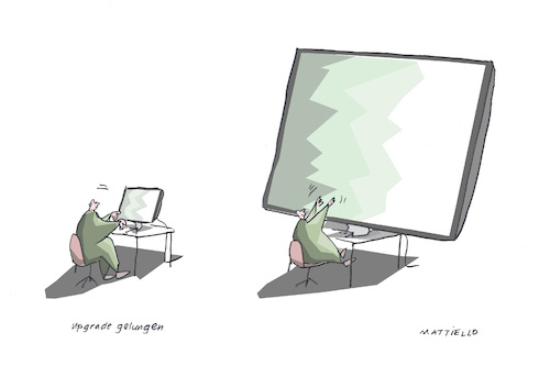 Cartoon: Upgrade (medium) by Mattiello tagged rechner,computer,informatik,rechner,computer,informatik