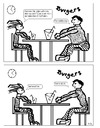 Cartoon: Eine Frage des Willens (small) by Edzard von Keitz tagged dick,sein,abnehmen,willen,fastfood,hamburger,cola