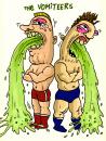 Cartoon: The Vomiteers (small) by D-kay tagged wrestler,tag,team,puke
