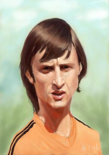 Cartoon: Johan Cruyff (medium) by Danny Kohn tagged cruyff,johan,nr,14