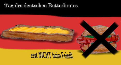 Cartoon: 28. September (medium) by ab tagged deutschland,tag,essen,brot,butter