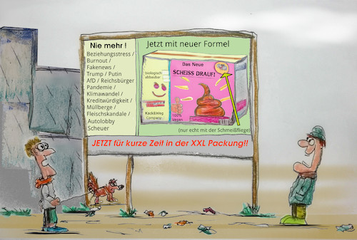 Cartoon: besser leben (medium) by ab tagged leben,deutschland,produkt